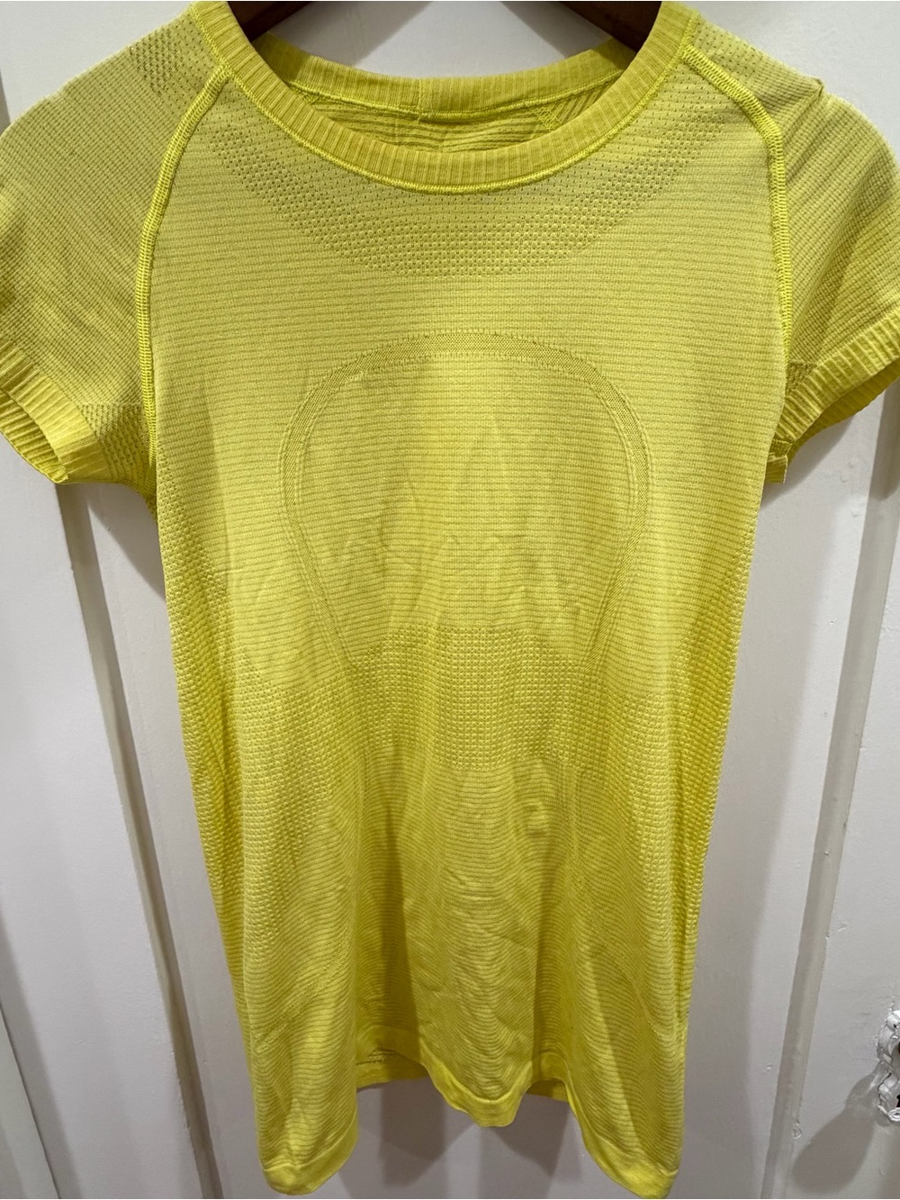lululemon athletica Bright Yellow Short Sleeve Active Tee